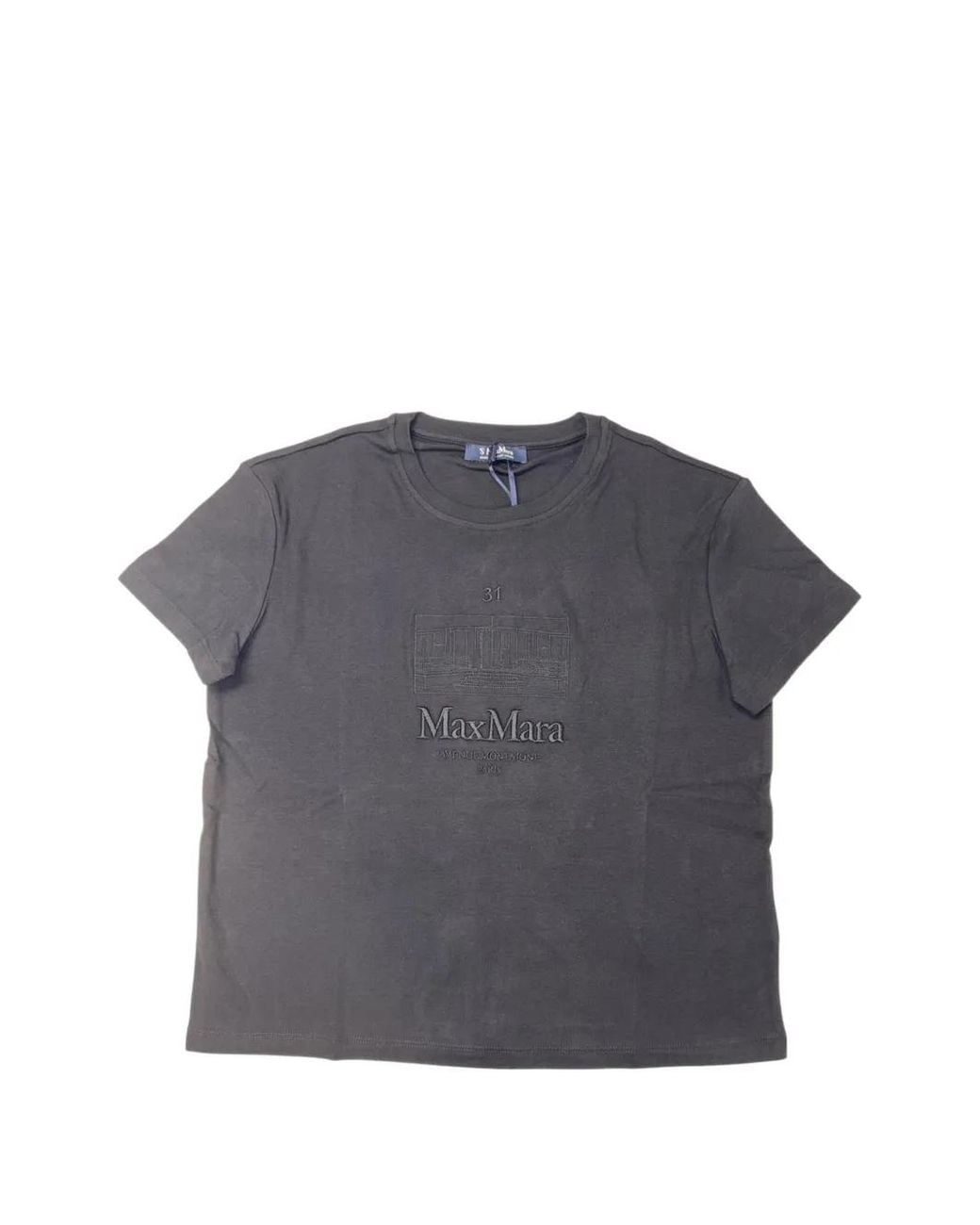 Max Mara Blue Logo-Detail T-Shirt