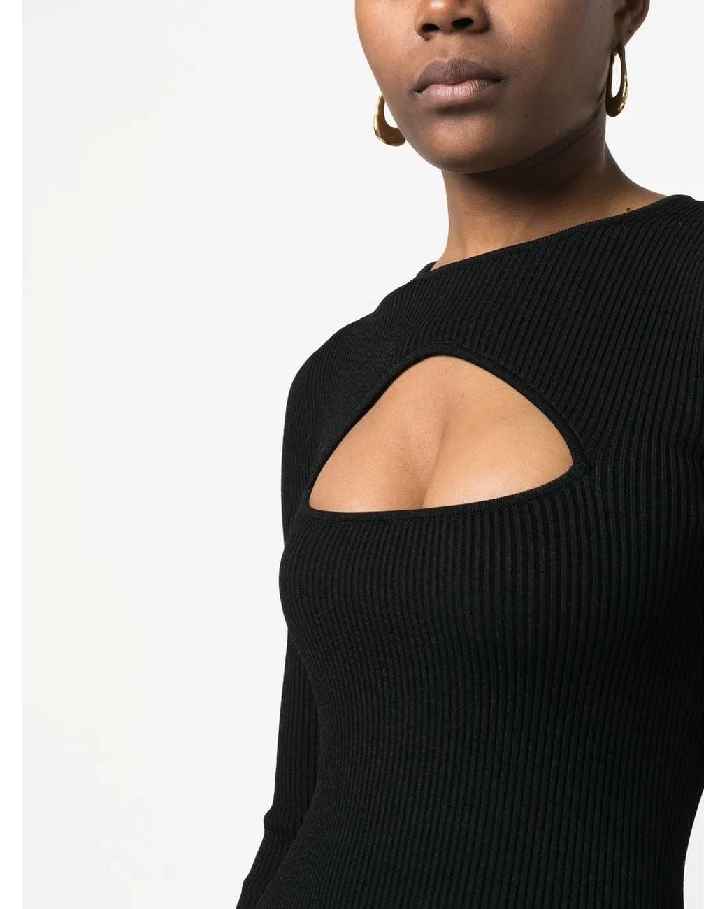 DSquared² Ribgebr1Eide Midi-Jurk in het Black