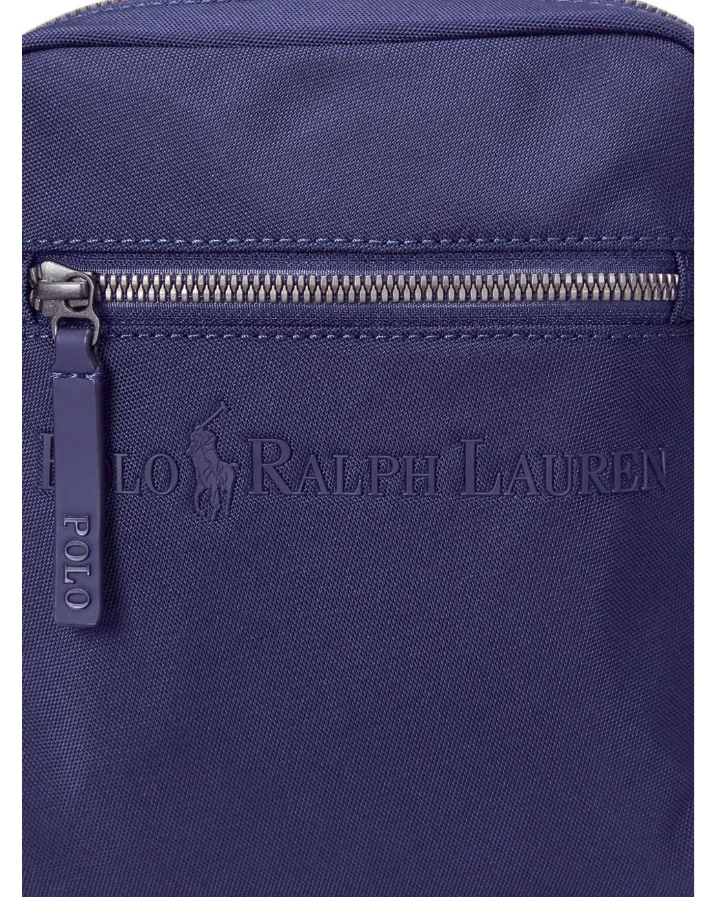 Polo Ralph Lauren Blue Embossed-Logo Shoulder Bag for men