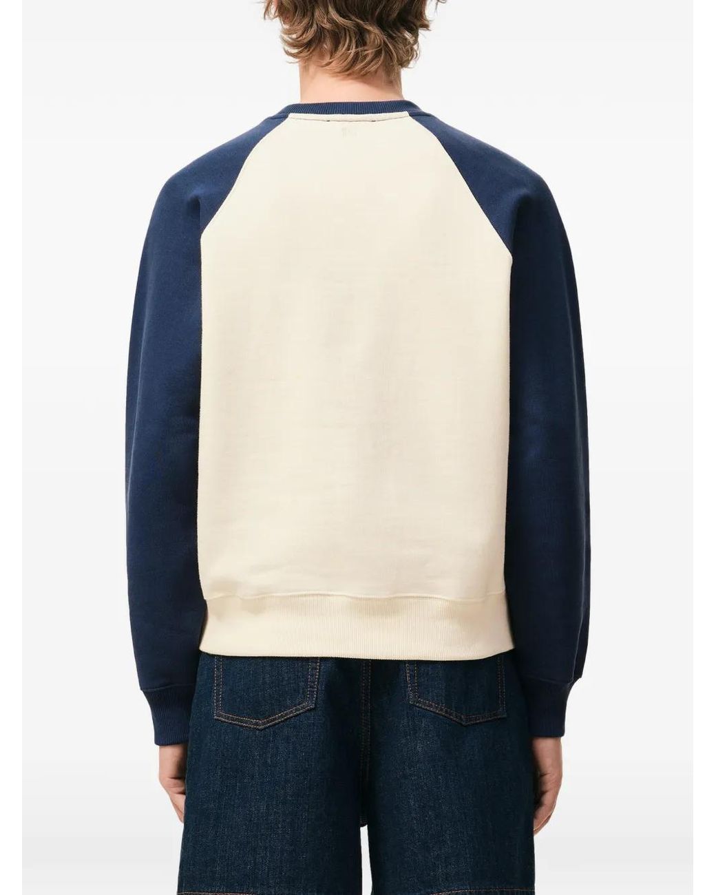 AMI Ami De Coeur Sweater Met Gebreide Patch in het Blue