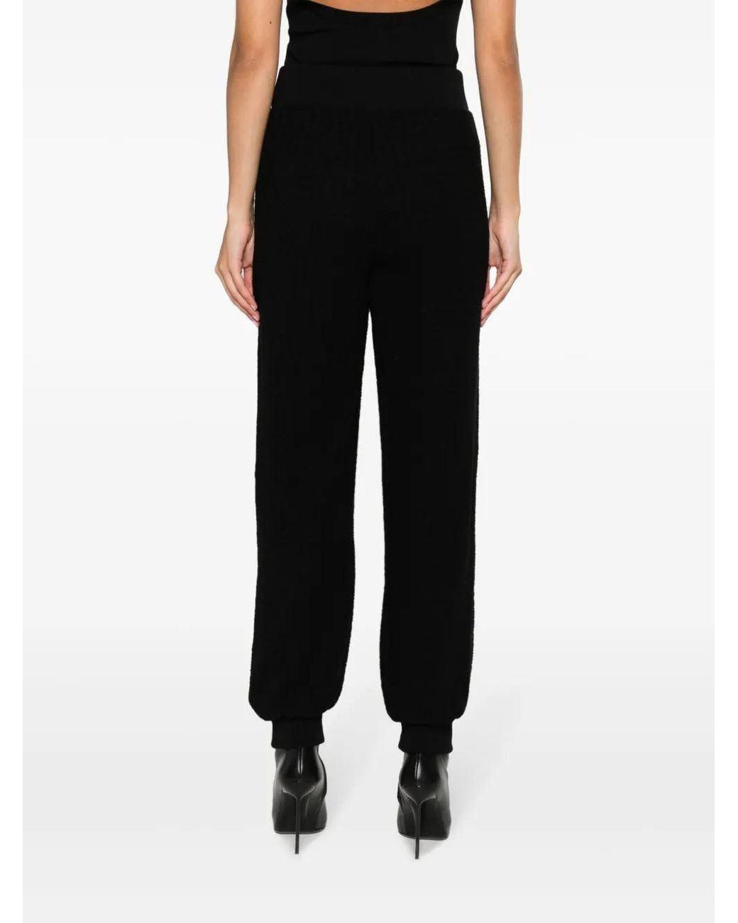 Moschino Black Knitted Track Trousers