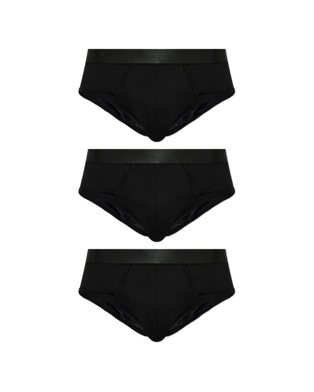 CDLP Black Logo-Waistband Briefs (Set Of Three) for men