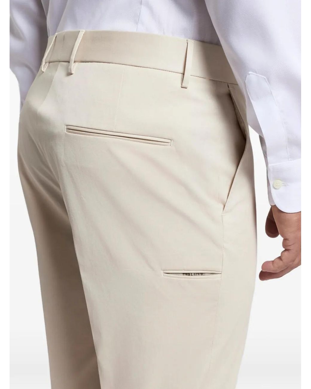 Pantalones Con Botones Peserico de hombre de color Natural