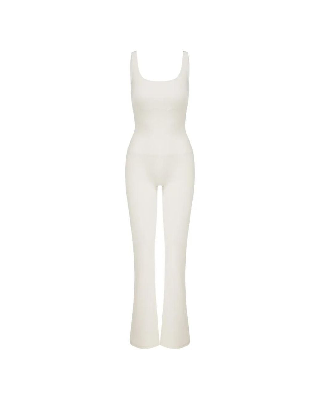 AMADAWEAR White Anastasia Flare-Leg Open-Back Jumpsuit