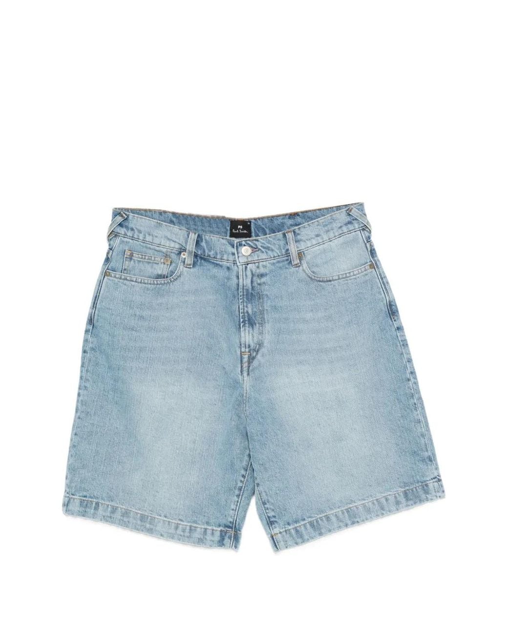 Paul Smith Blue Relaxed-Fit Denim Shorts for men