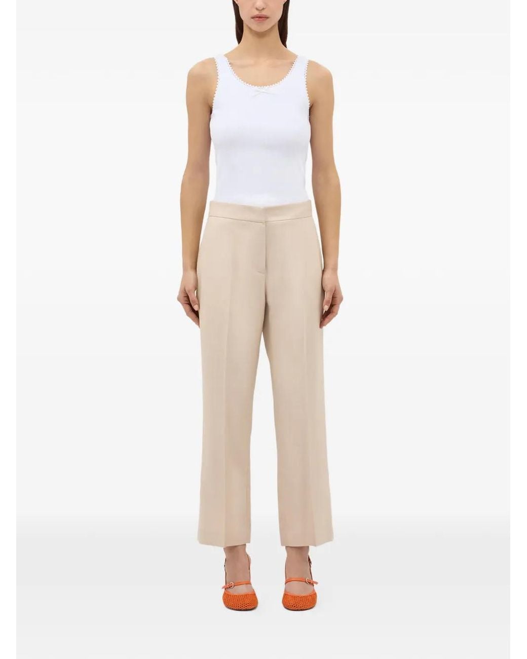 MSGM White Pocket Trousers