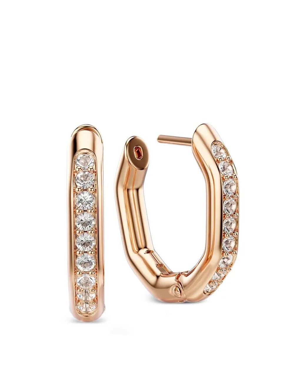Swarovski Metallic Dextera Crystal-Embellished Hoop Earrings