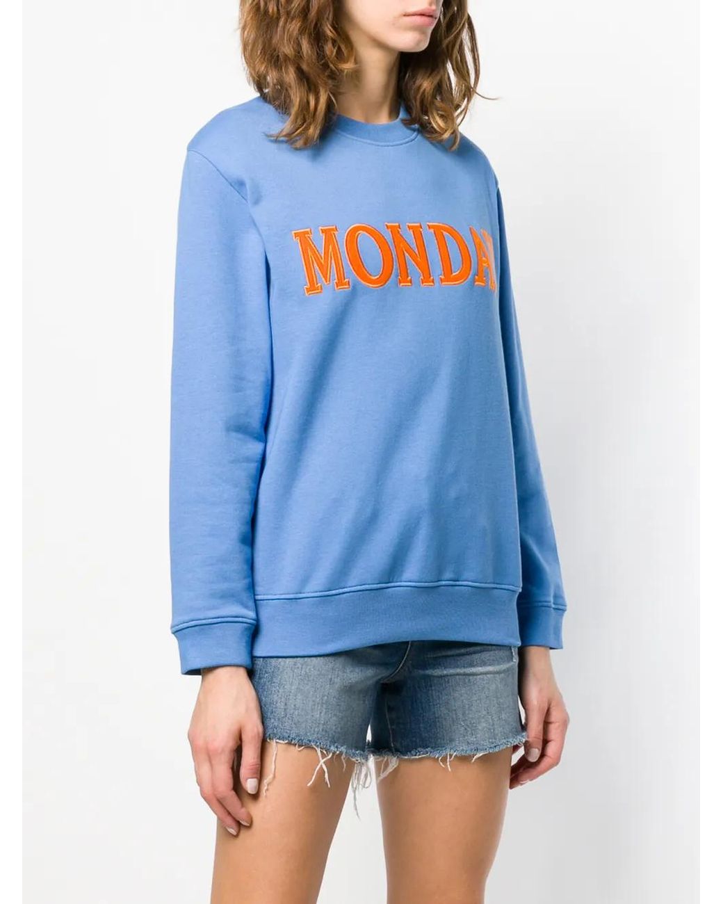 Alberta Ferretti Blue Monday Patch Sweatshirt