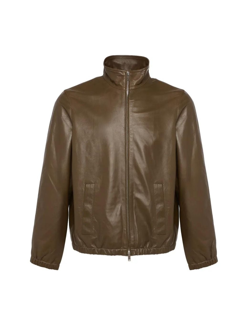 Yves Salomon Brown Leather Jacket for men
