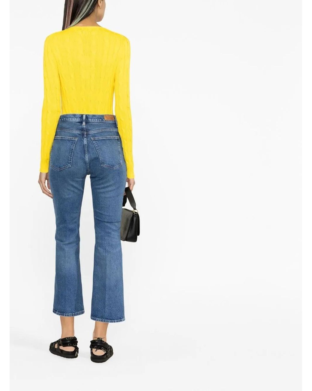 Cable Coton Pull Coton Polo Ralph Lauren en coloris Yellow