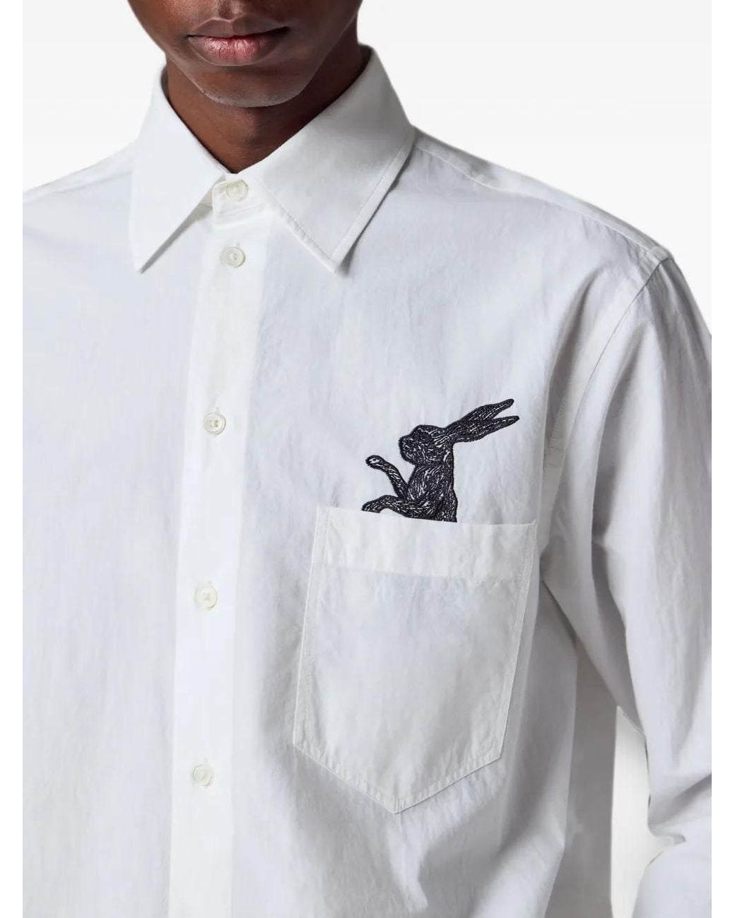 Camisa Rabbit De Algodón Paul Smith de hombre de color White