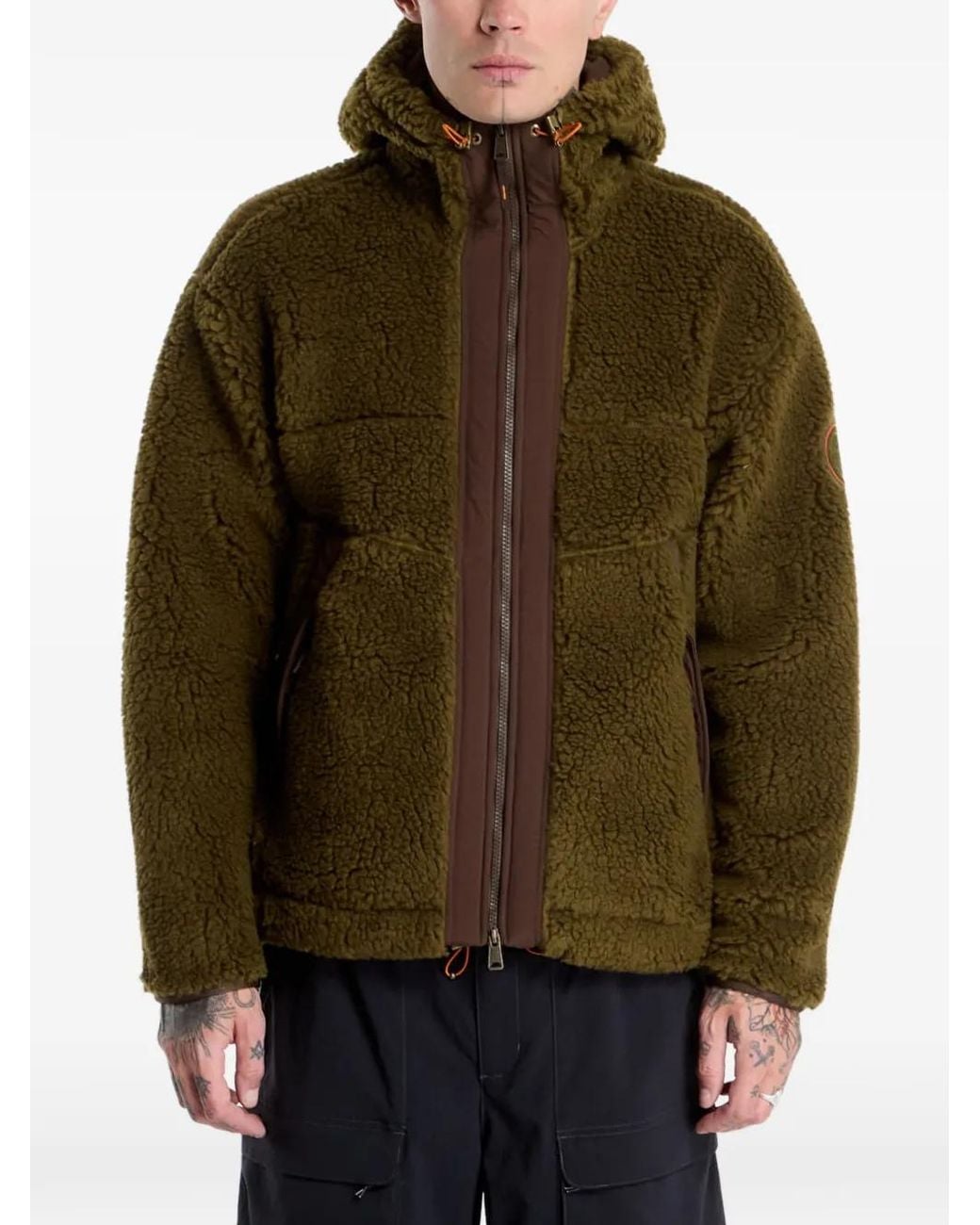 Napapijri Brown Maple Fleece Hoodie for men