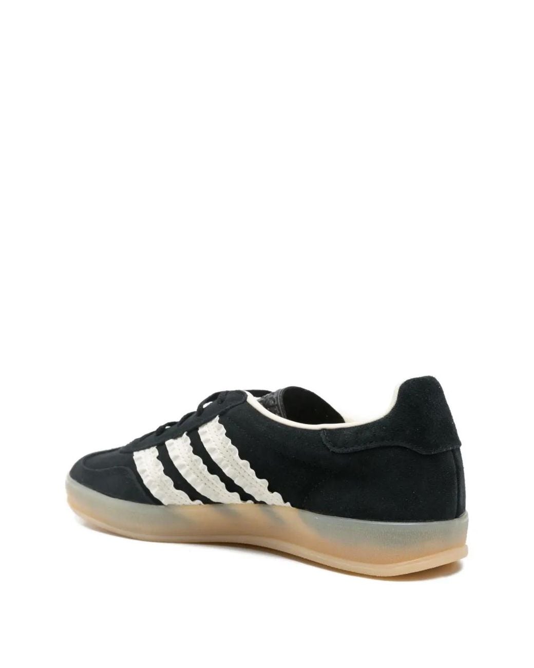 Adidas Black Gazelle Suede Three-Stripe Sneakers