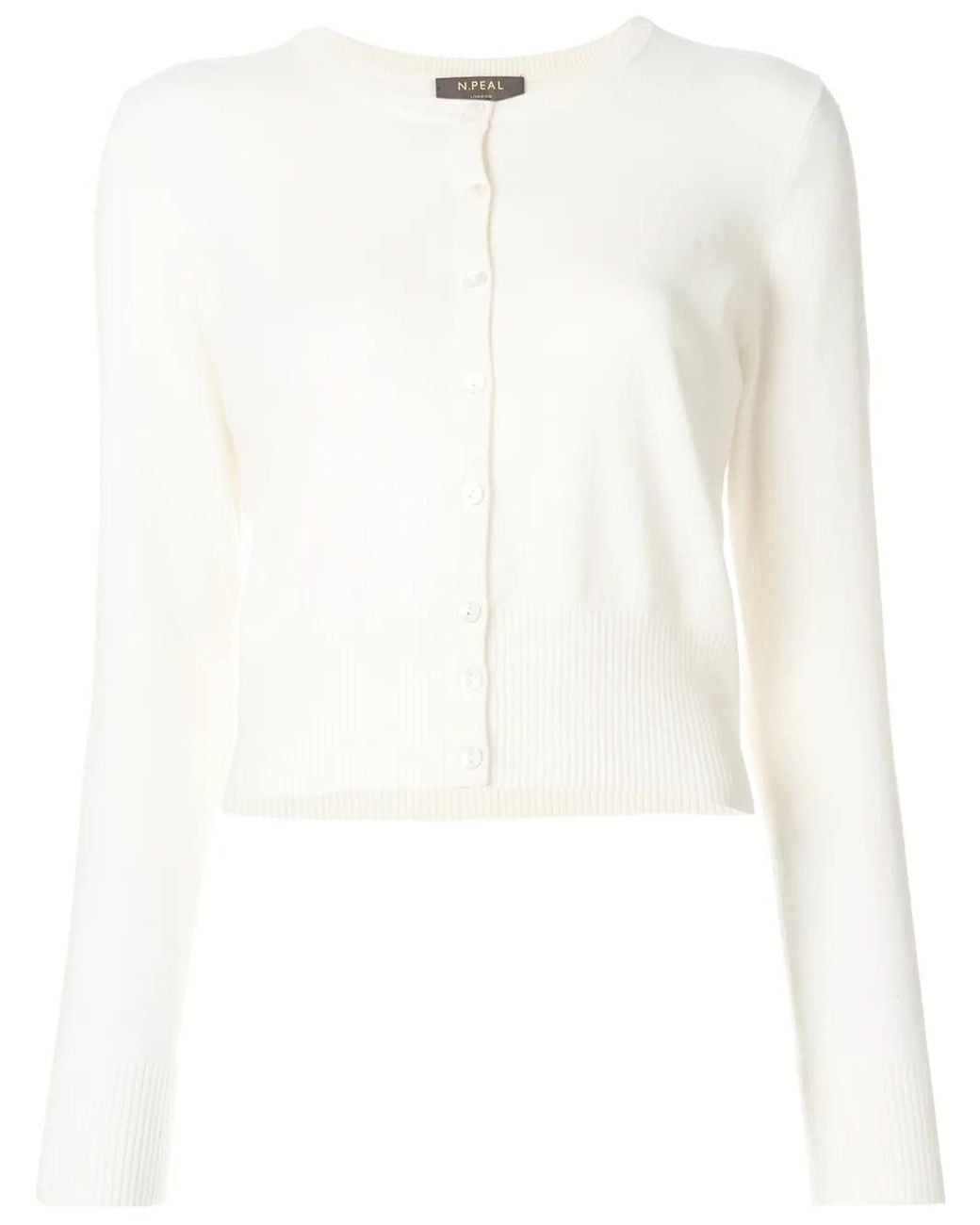 N.Peal Cashmere Multicolor Cashmere Round Neck Cardigan