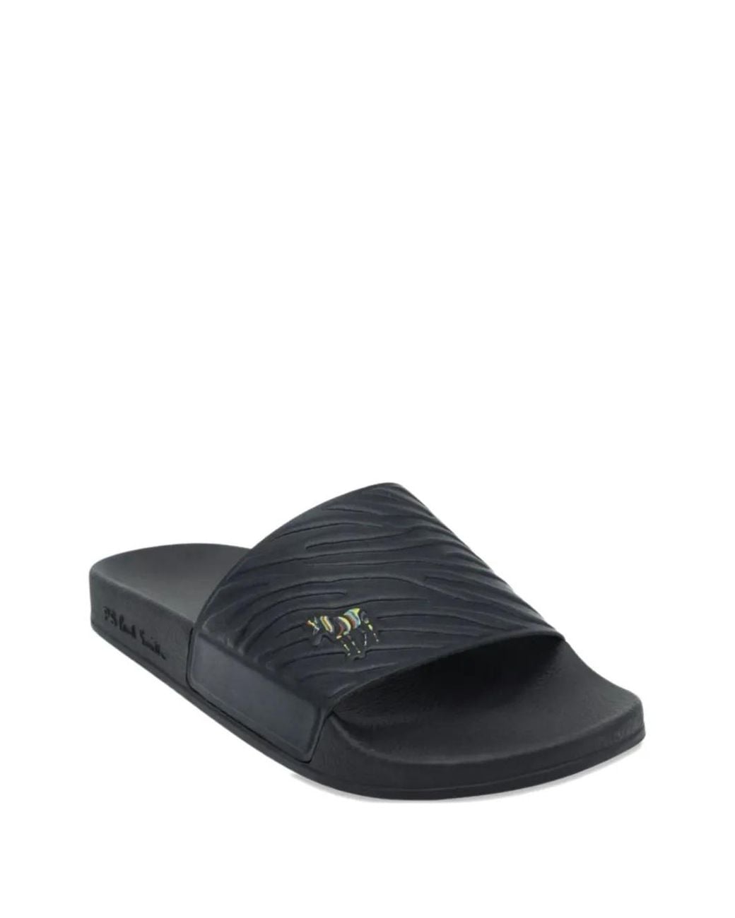 Paul Smith Black Zebra-Embossed Slides for men