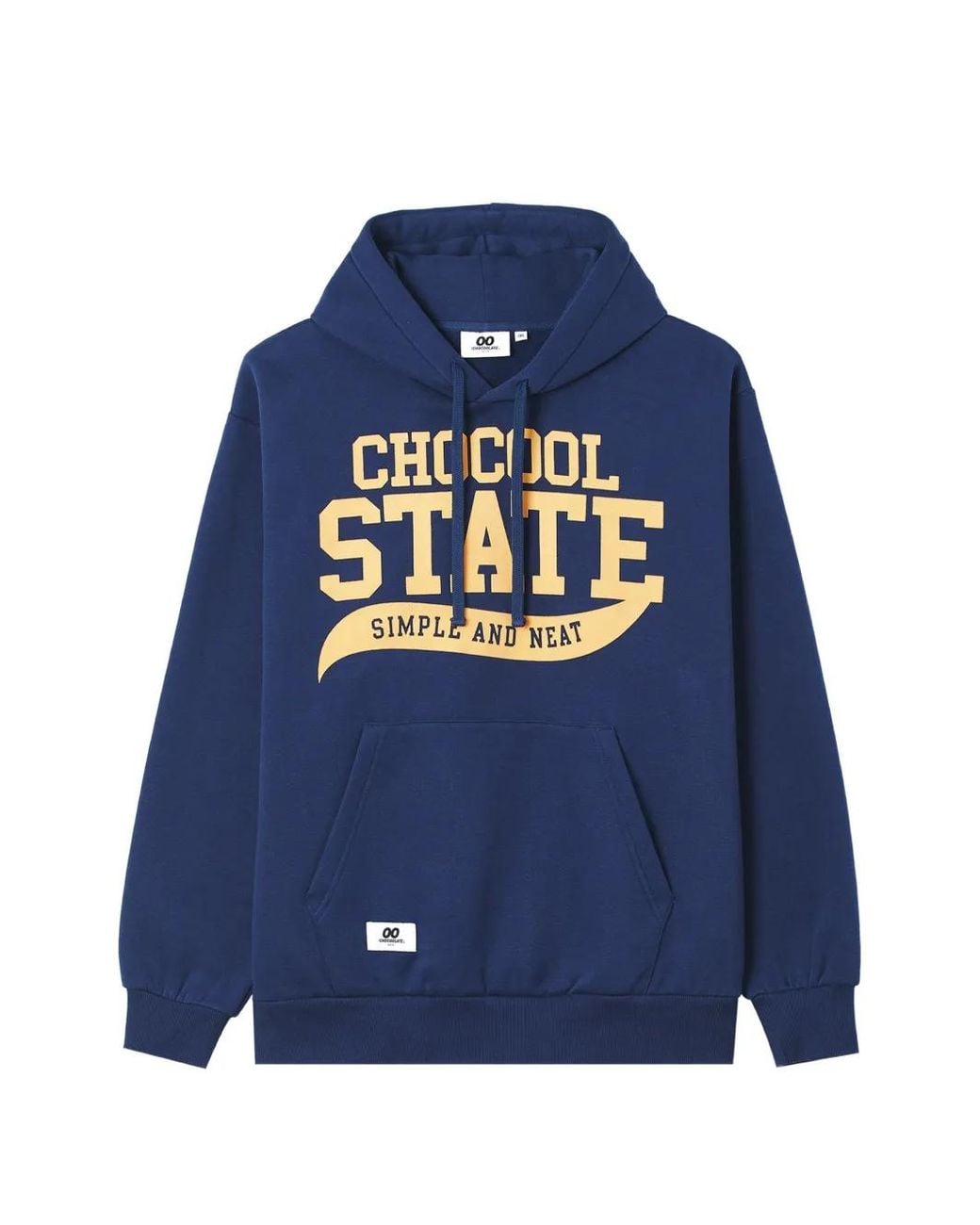 Chocoolate Blue Logo-Print Drawstring Hoodie for men