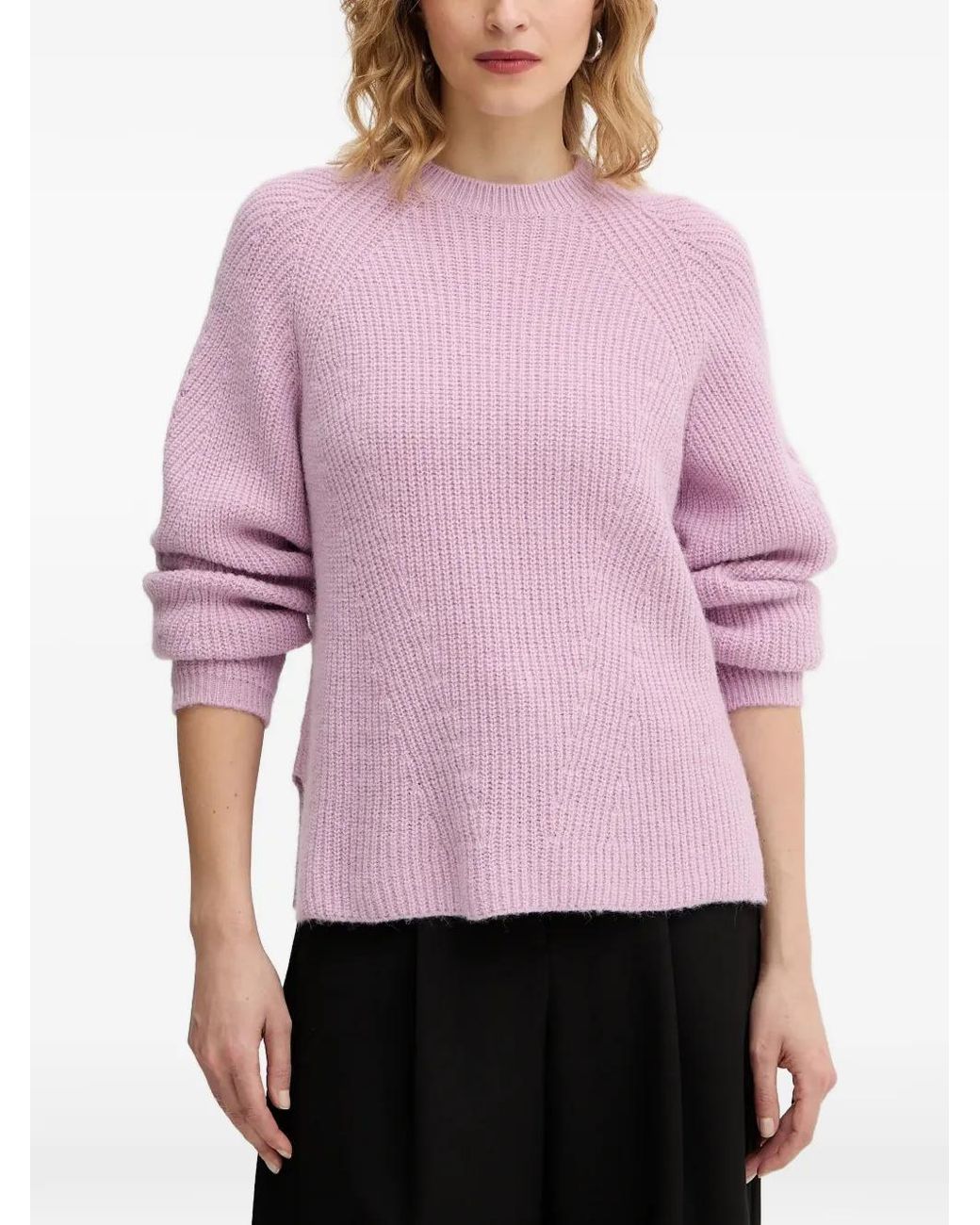 Twinset Pink Ribbed Sweater