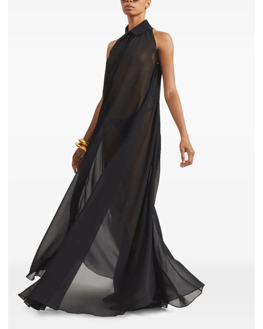Frankie Shop Black Sukie Sleeveless Maxi Dress