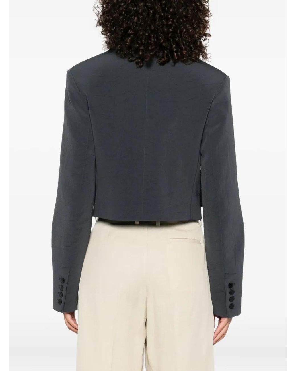 Nanushka Blazer Met Drie Knopen in het Blue