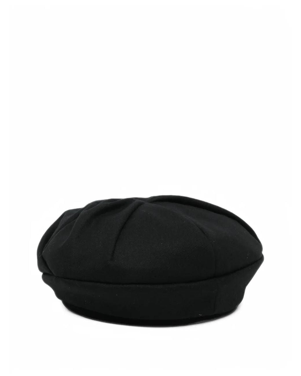Y's Yohji Yamamoto Black Pleated Beret