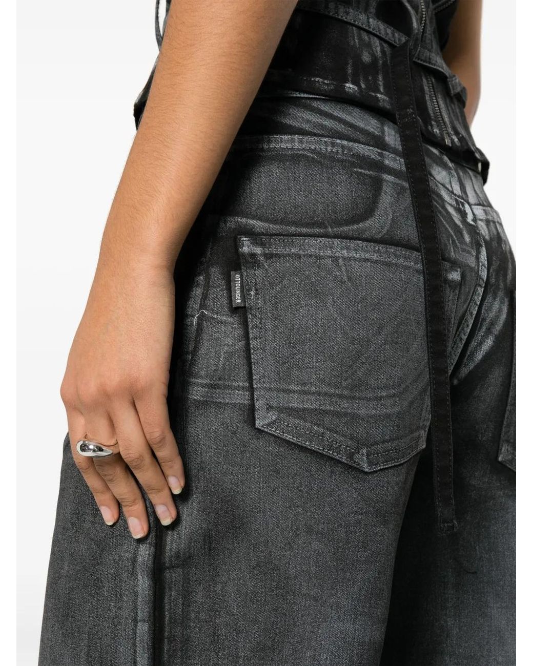 OTTOLINGER Black High-Waist Wide-Leg Trousers