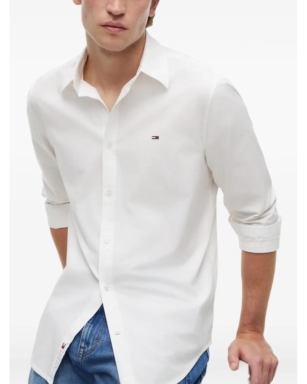 Tommy Hilfiger White Chemise À Manches Longues for men