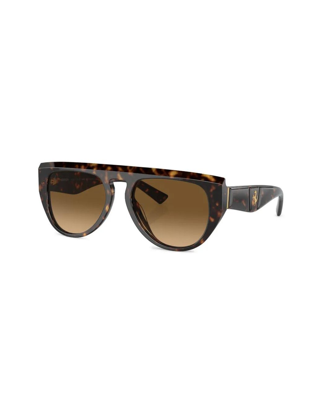 Ferrari Brown Oval-Frame Sunglasses
