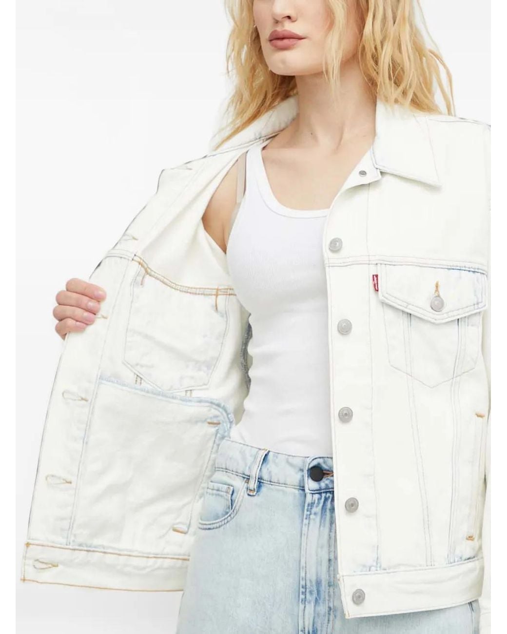 Levi's White 90S Buttoned Denim Jacket