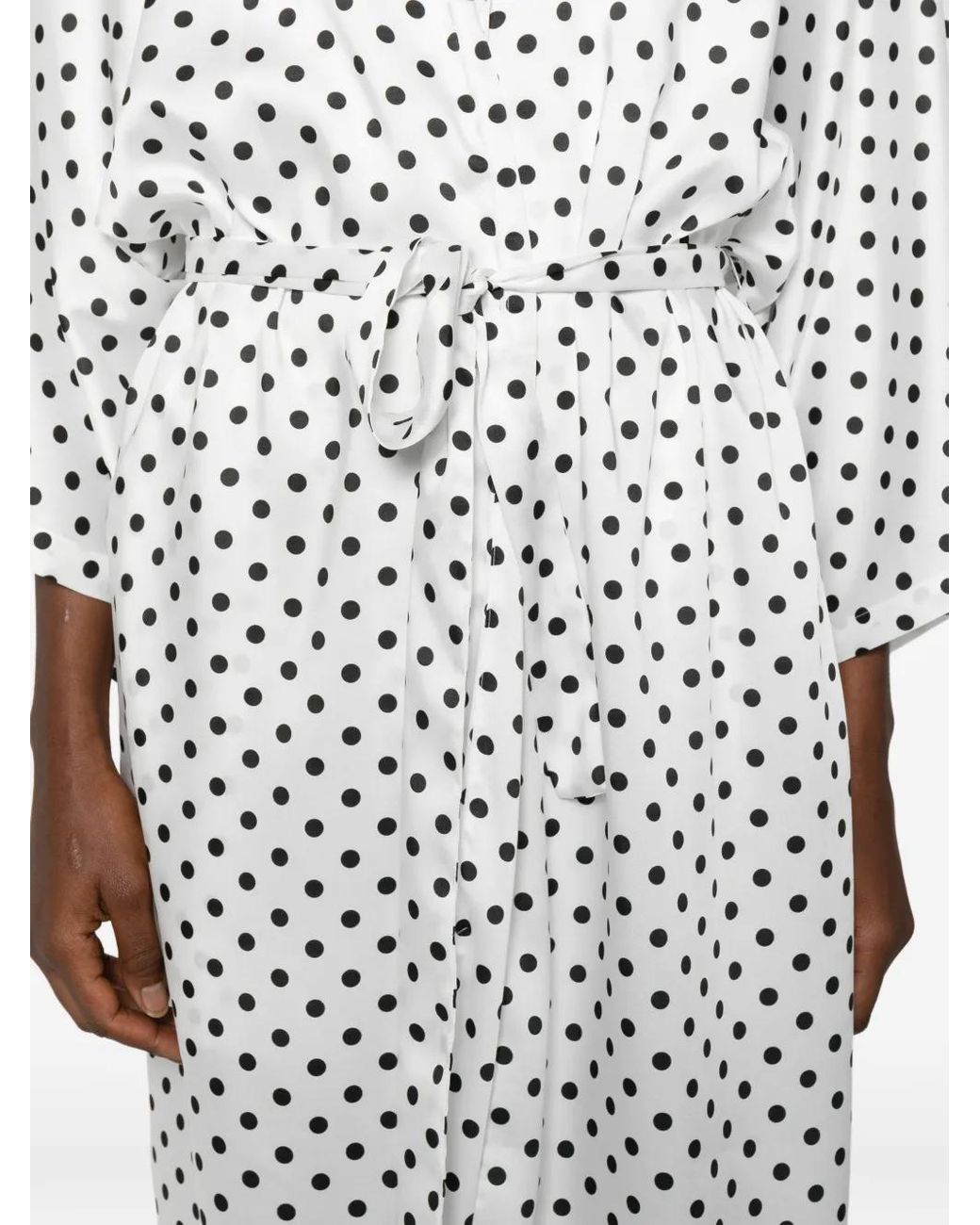 Conjunto De Shorts Con Motivo De Lunares Parlor de color White