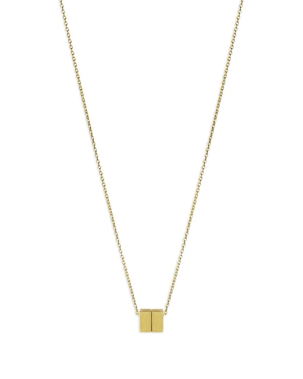 Shihara Metallic 18Kt Cube 01 Necklace
