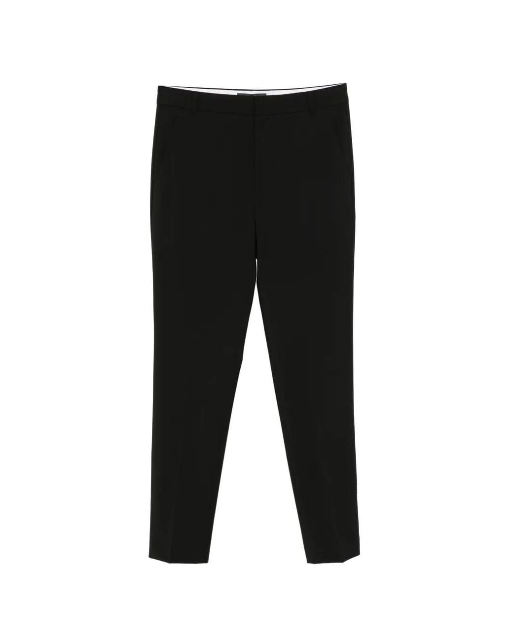 Tibi Black Slim-Fit Tailored Trousers