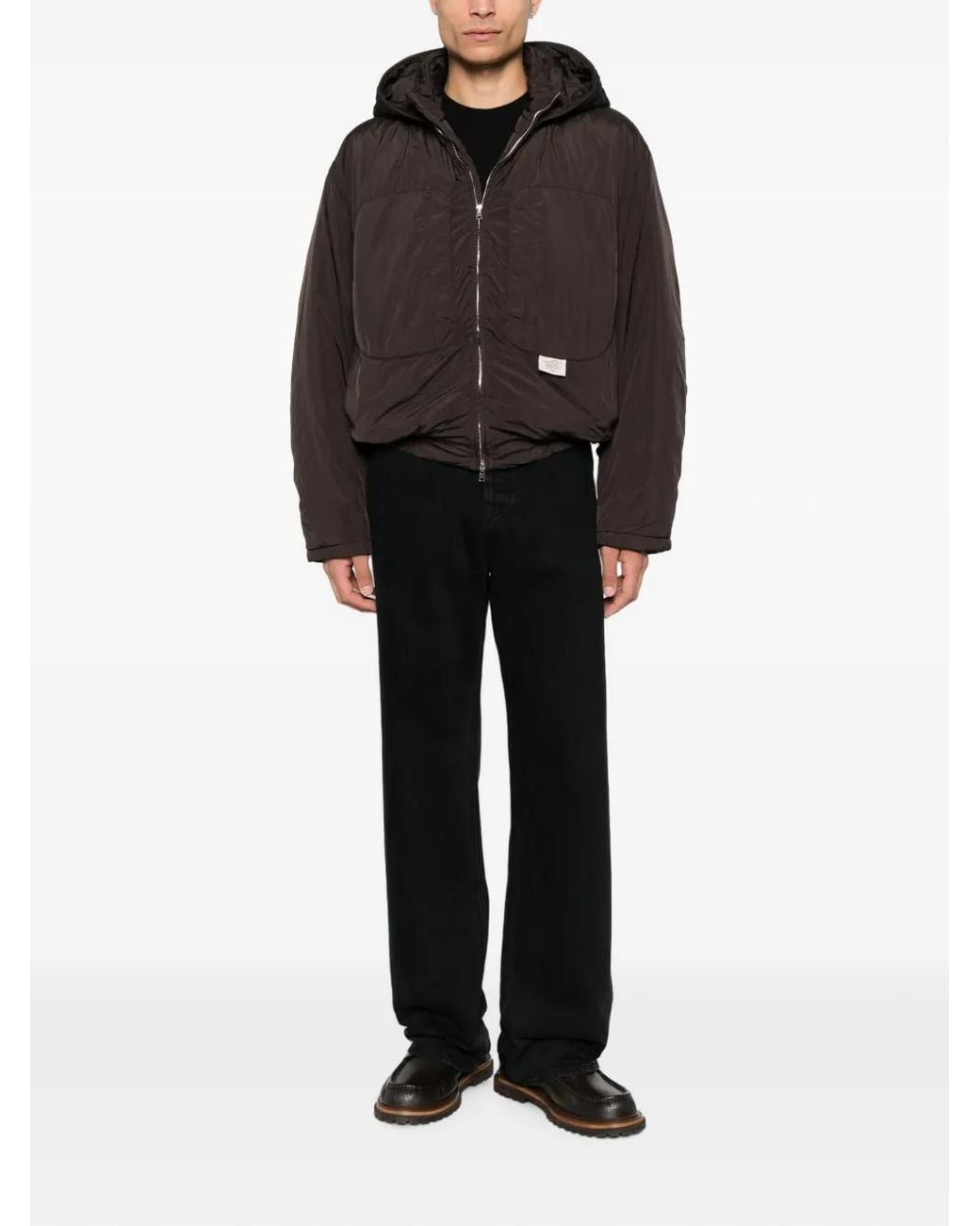 RANRA Brown Hooded Zip-Up Jacket for men