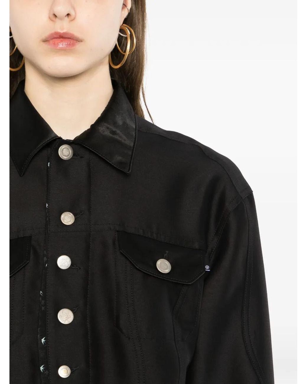 Undercover Black Printed-Hem Jacket