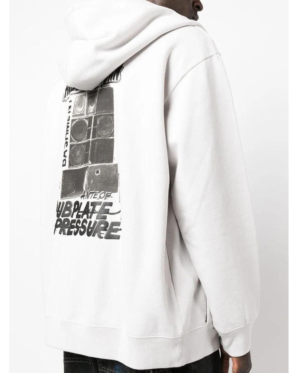 Martine Rose White Graphic-Print Zipped Hoodie