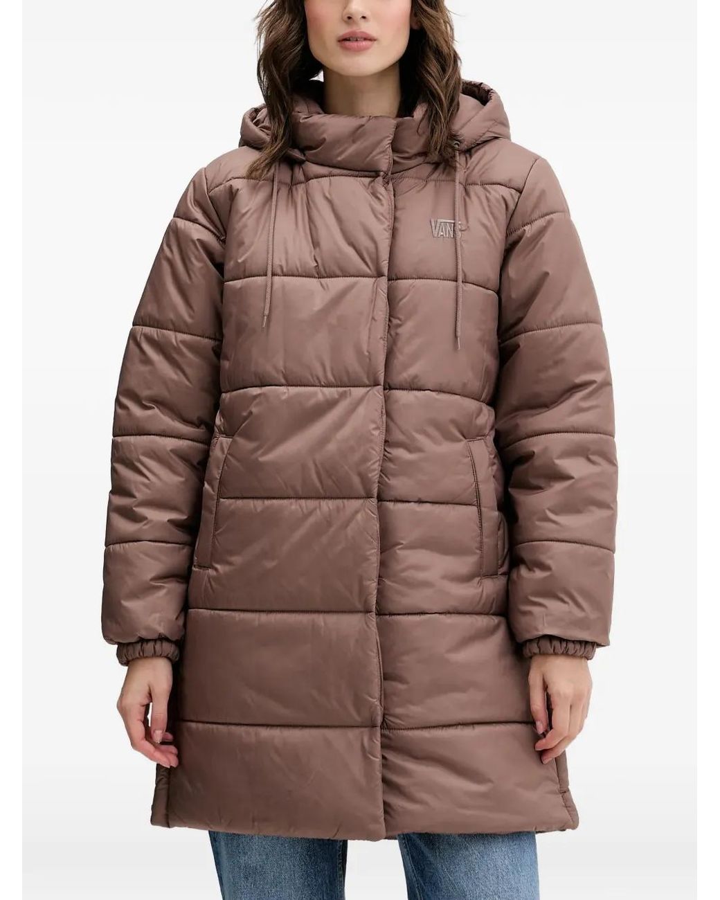 Vans Brown Hooded Quilted Jacket