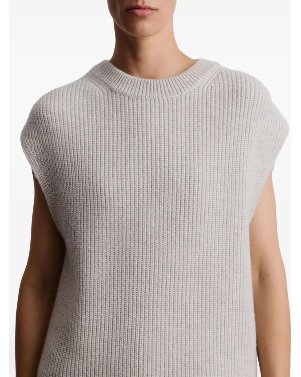 12 STOREEZ Gray Ribbed Wool Vest