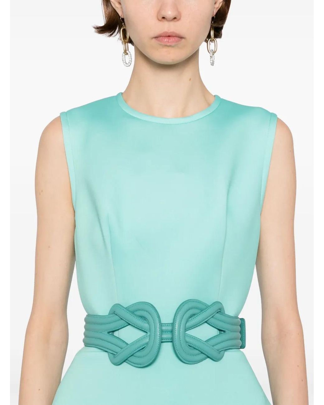 Saiid Kobeisy Blue Ruffled Mini Dress