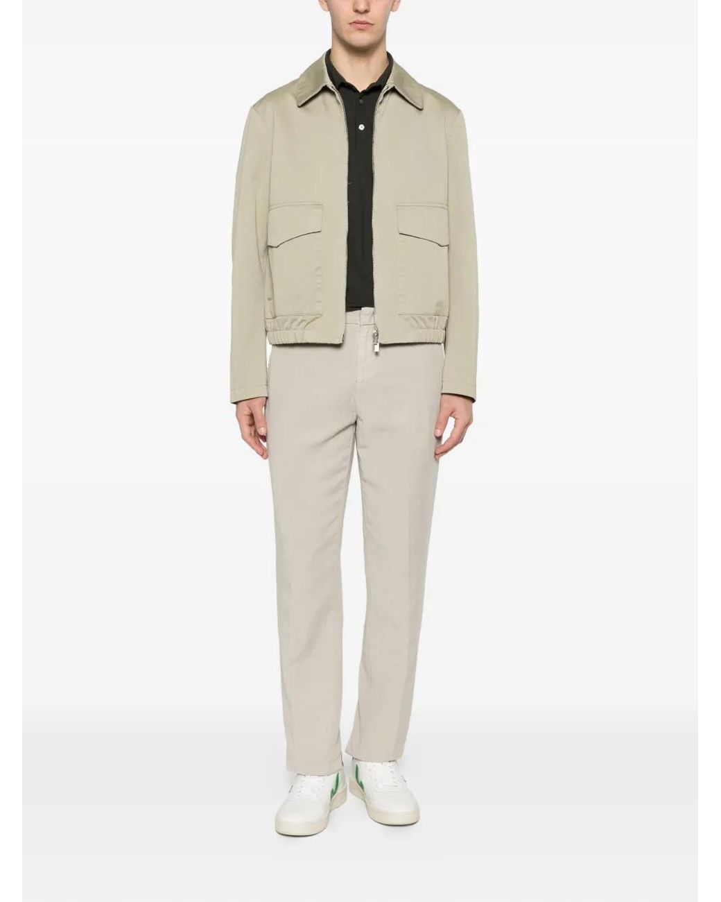 Dondup White Belt-Loops Trousers for men