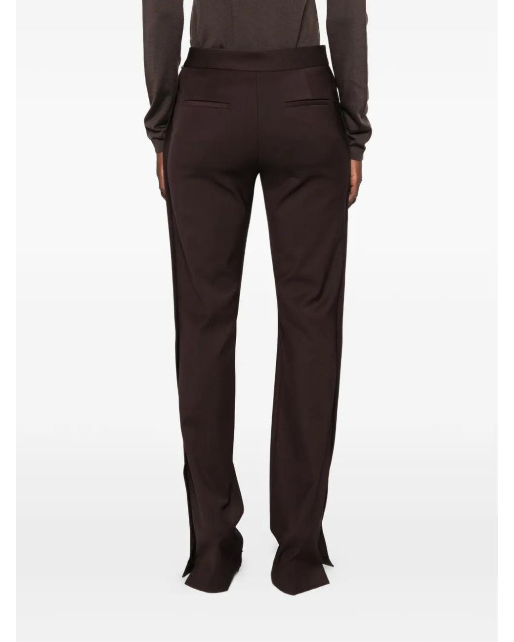 Sportmax Black Spsguglia Split-Hem Trousers