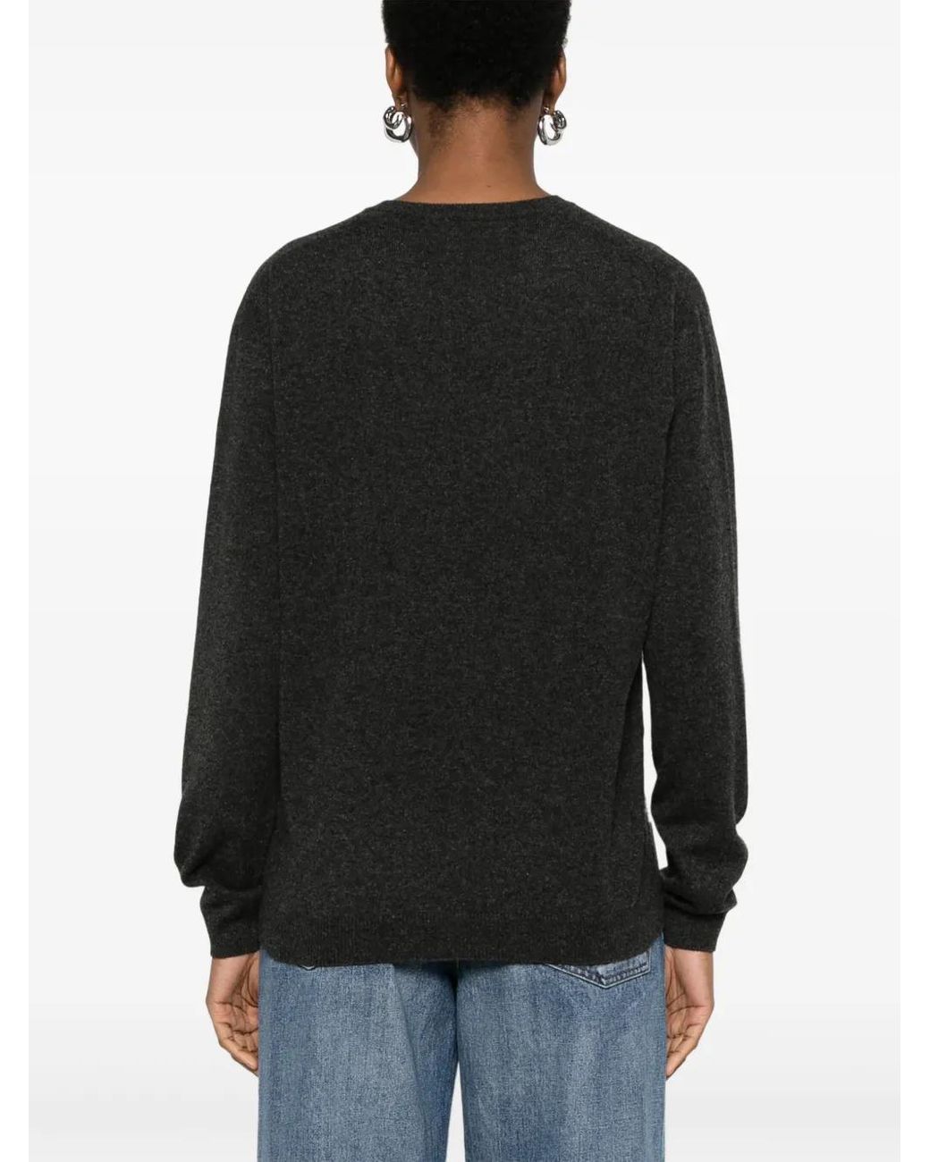 The Row Black Isaora Sweater In Cashmere
