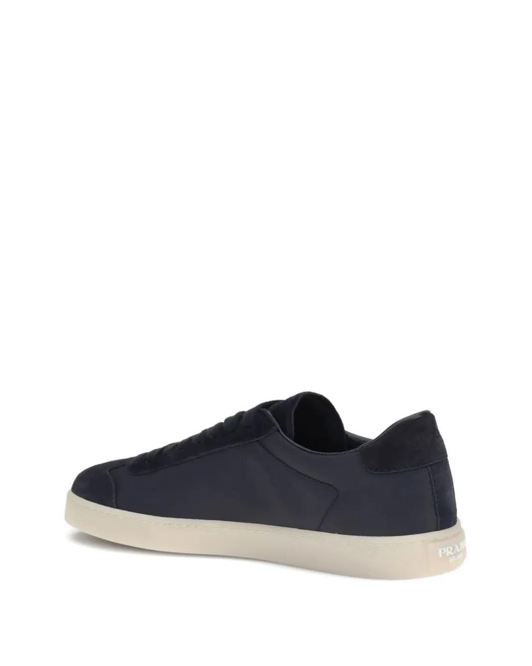 Prada Leder-Sneaker Mit Ikonischem Design in Blue für Herren