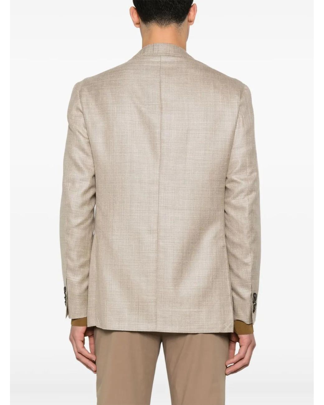 Canali Natural Single-Breasted Blazer for men