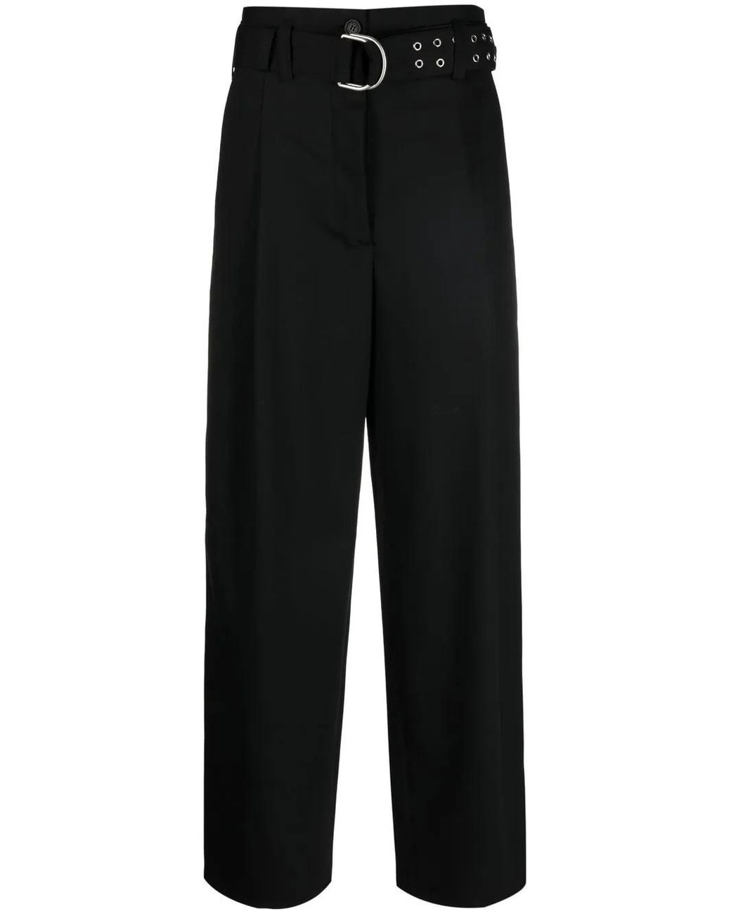 Philosophy Di Lorenzo Serafini Black Belted Wide Leg Trousers