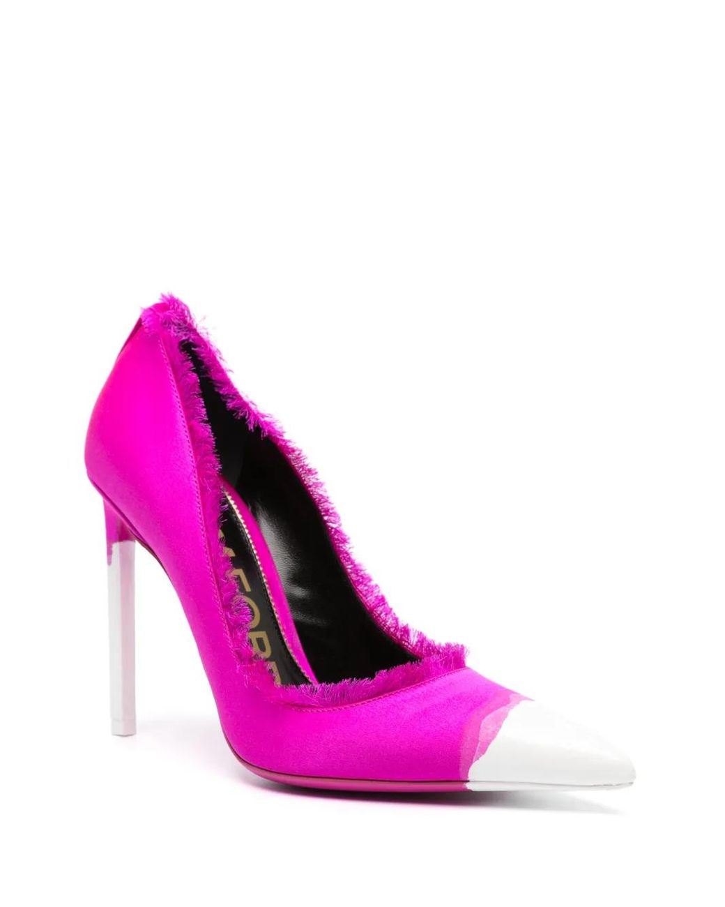 Tom Ford Pink Painted Satin Pumps