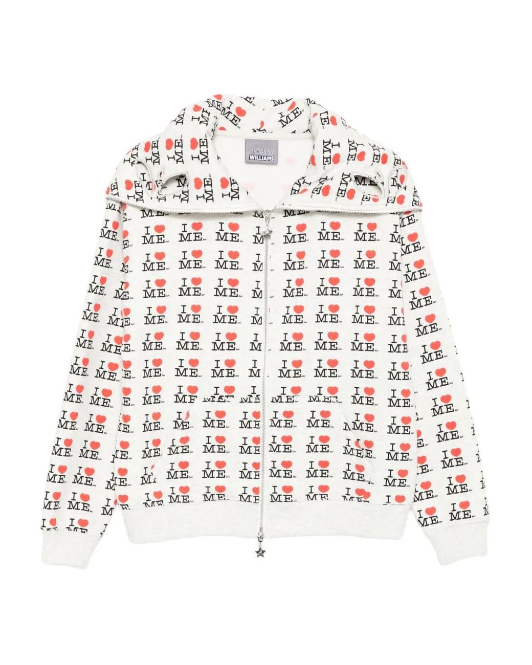 Ashley Williams I Heart Me Hoodie in White | Lyst UK