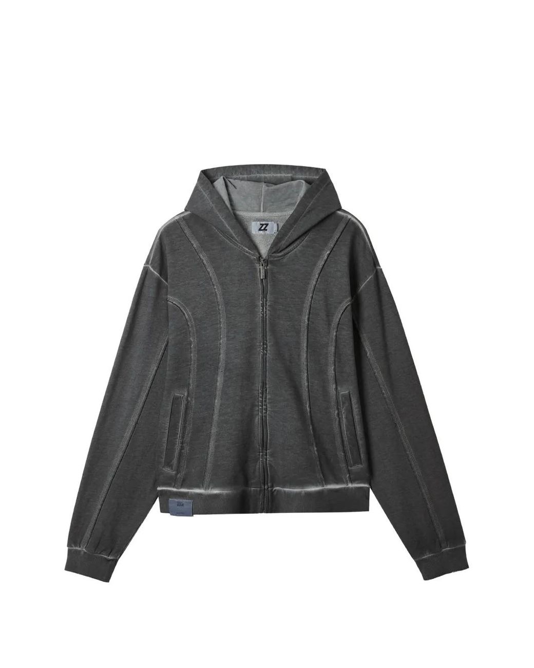 Izzue Gray Zip-Up Hoodie for men