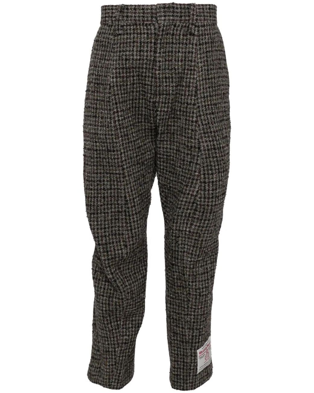 Doublet Gray Zombie Silhouette Tweed Trousers for men