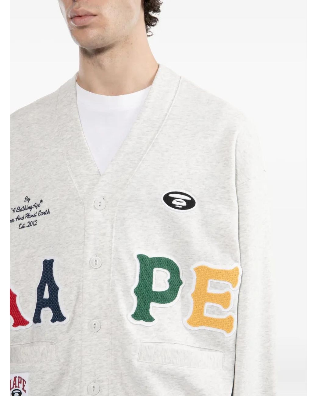 Aape By A Bathing Ape White Logo-Appliqué Sweatshirt for men
