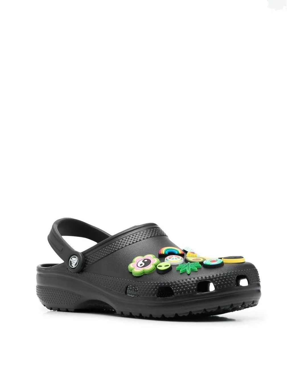 CROCSTM Black Classic Multi-Charm Sandals for men
