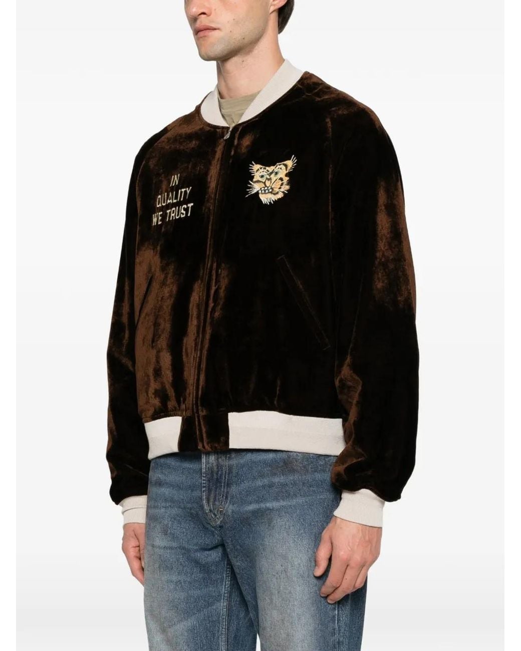 Visvim Black Souvenir Reversible Bomber Jacket for men